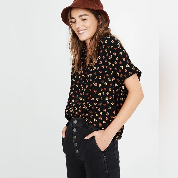 Madewell Tops - Madewell Central Drapey Shirt in Feline Floral size XXS